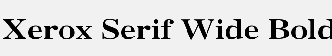 Xerox Serif Wide Bold