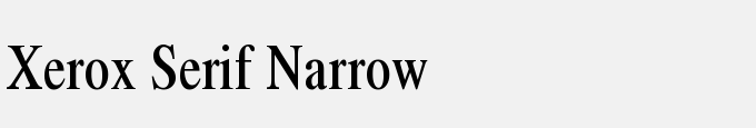 Xerox Serif Narrow