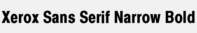 Xerox Sans Serif Narrow Bold