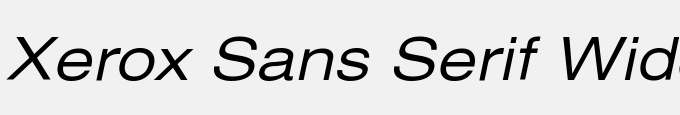 Xerox Sans Serif Wide Oblique