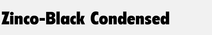 Zinco-Black Condensed