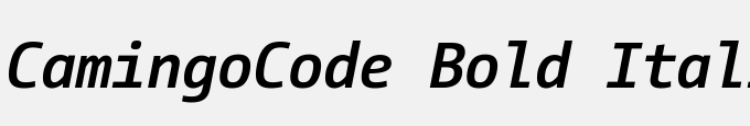 Camingo Code Bold Italic