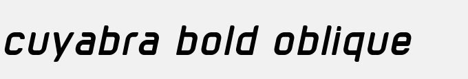 Cuyabra Bold Oblique