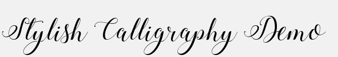 Stylish Calligraphy Demo