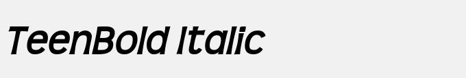 Teen-Bold Italic