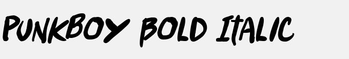 Punkboy Bold Italic