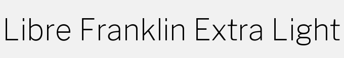 Libre Franklin Extra Light