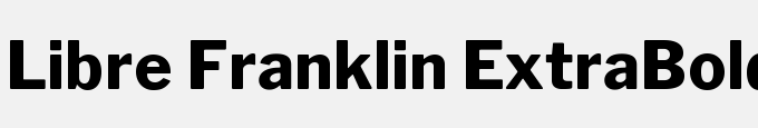 Libre Franklin Extra Bold