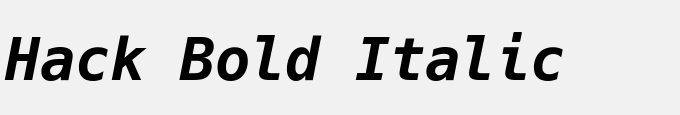 Hack Bold Italic