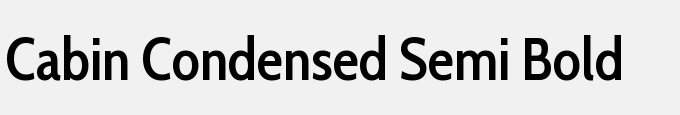 Cabin Condensed Semi Bold