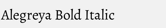 Alegreya Bold Italic