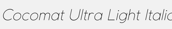 Cocomat Ultra Light Italic
