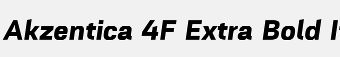 Akzentica 4F Extra Bold Italic