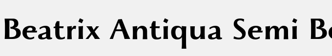 Beatrix Antiqua Semi Bold