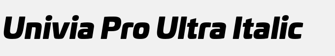 Univia Pro Ultra Italic