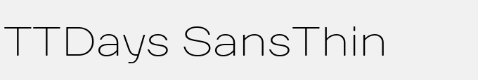 TTDays Sans-Thin