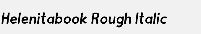 Helenitabook Rough Italic