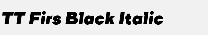 TT Firs Black Italic