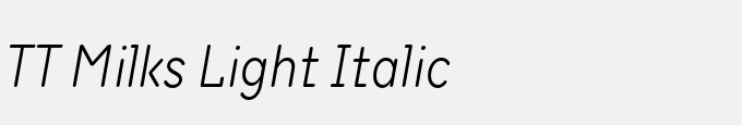 TT Milks Light Italic