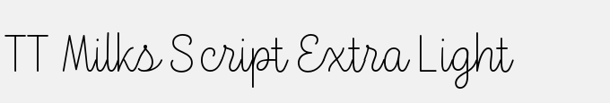 TT Milks Script Extra Light