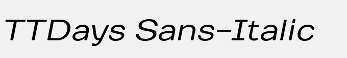 TTDays Sans-Italic
