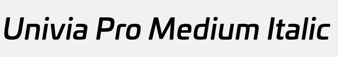 Univia Pro Medium Italic