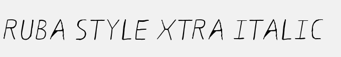 RUBA STYLE XTRA ITALIC