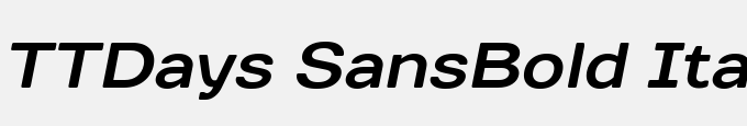 TTDays Sans-Bold Italic