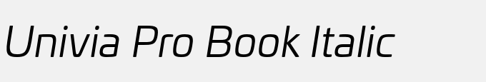 Univia Pro Book Italic