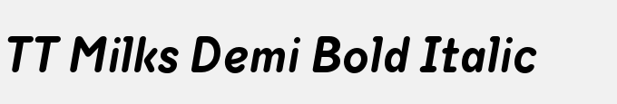 TT Milks Demi Bold Italic