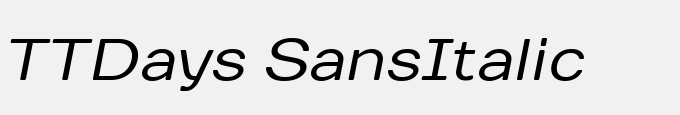 TTDays Sans-Italic