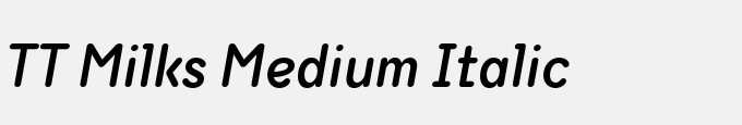 TT Milks Medium Italic