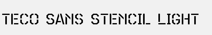 Teco Sans Stencil Light