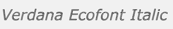 Verdana Ecofont Italic