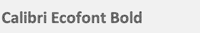 Calibri Ecofont Bold