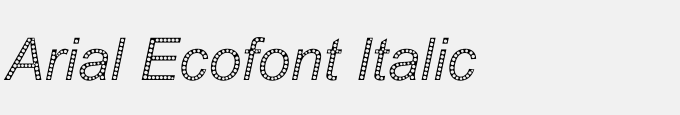 Arial Ecofont Italic