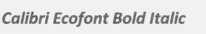 Calibri Ecofont Bold Italic
