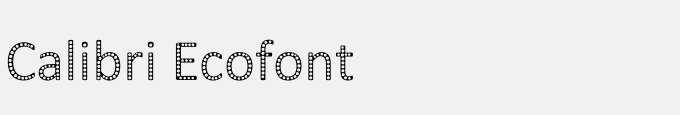 Calibri Ecofont