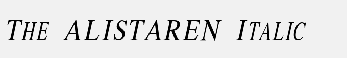 The_ALISTAREN Italic