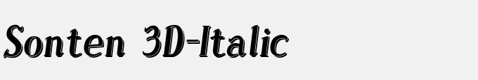 Sonten 3D-Italic