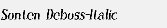 Sonten Deboss-Italic