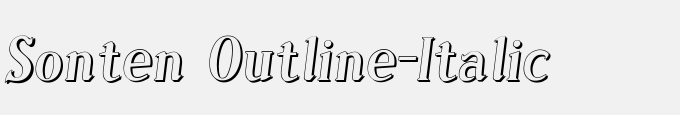 Sonten Outline-Italic