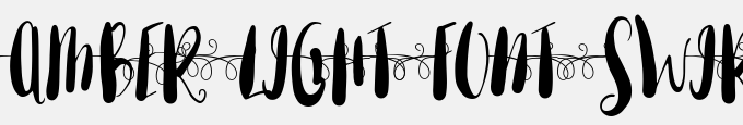 Amber Light Font Swirls Uppercase
