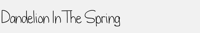 Dandelion In The Spring