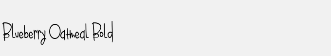 Blueberry Oatmeal Bold
