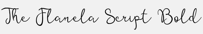 The Flanela Script Bold