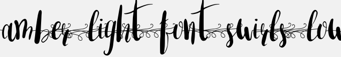 Amber Light Font Swirls Lowercase