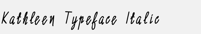 Kathleen Typeface Italic