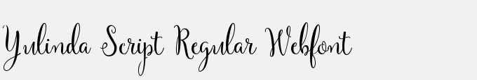 Yulinda Script Regular Webfont