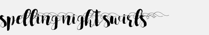 Spelling Night Swirls